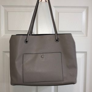 Gray handbag
